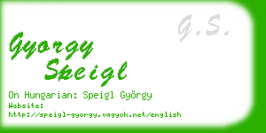 gyorgy speigl business card