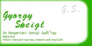 gyorgy speigl business card